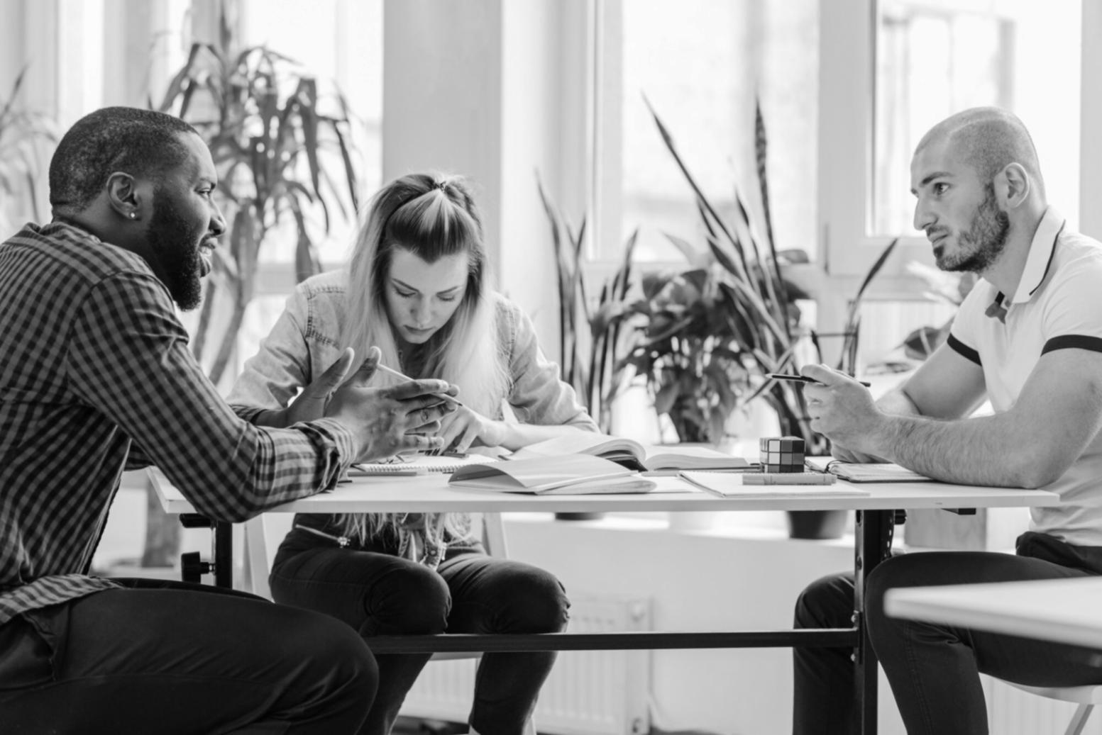 Konzentrierte Arbeit an Finanzmodellen und Strategien